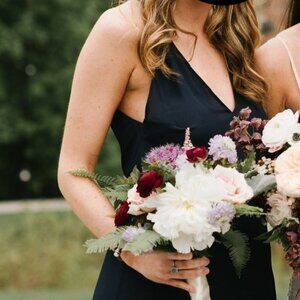 Reformation Navy Blue Dres